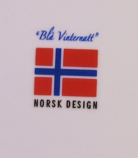 Stor tallrik Blå Vinternatt Norsk Design