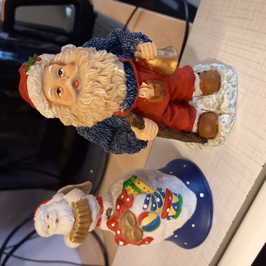 Jultomte och snögubbe figurer