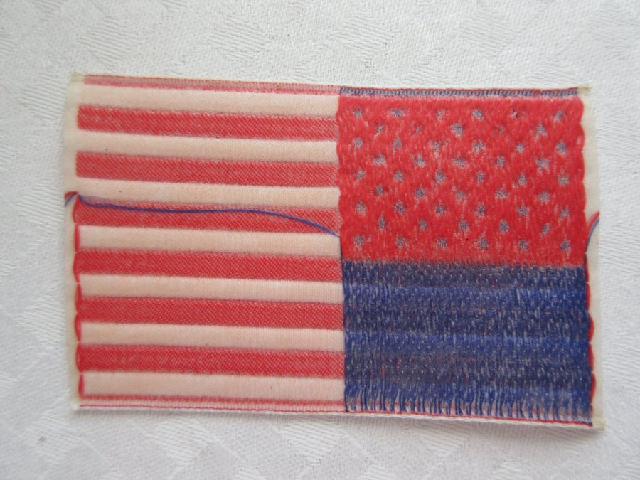 AMERIKAS Flagga Tygmärke 5,3x8,4 cm / Amerika