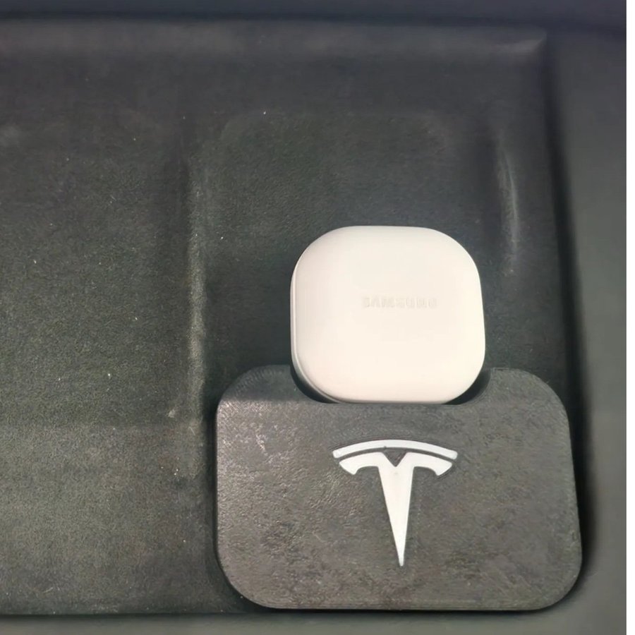 Tesla wireless charger spacer for earbud cases