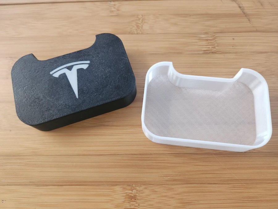 Tesla wireless charger spacer for earbud cases