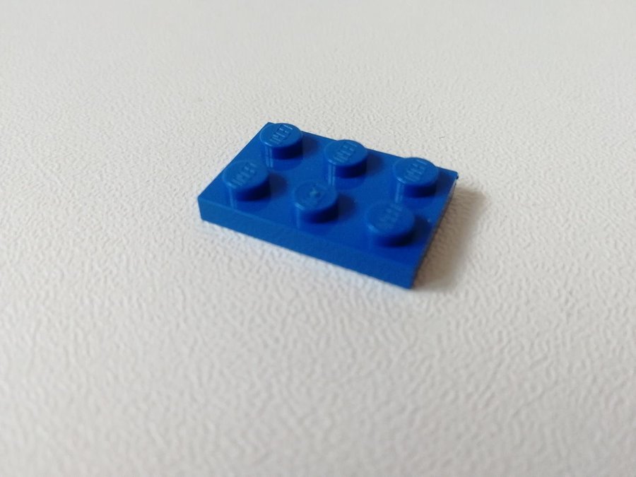 Lego - plate - platt - bas - 2x3 - part 3021 - blå