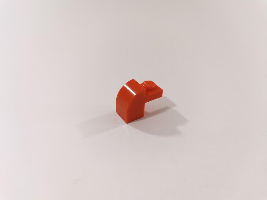 Lego - slope - curved - böjd - 2x1x1 1/3 - part 6091 - röd