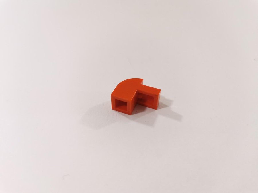 Lego - slope - curved - böjd - 2x1x1 1/3 - part 6091 - röd