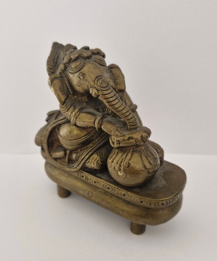 Ganesha, figurin, Elefant Gud, mässing, skulptur