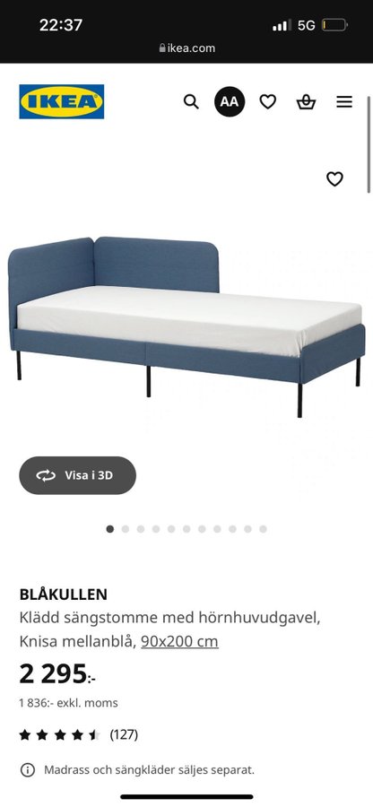 Sängstomme BlåKullen från IKEA