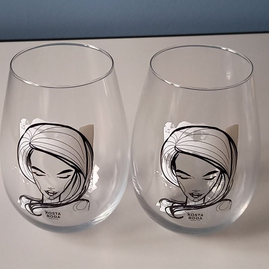 Oanvända! Kosta Boda All About You 2st tumblerglas White