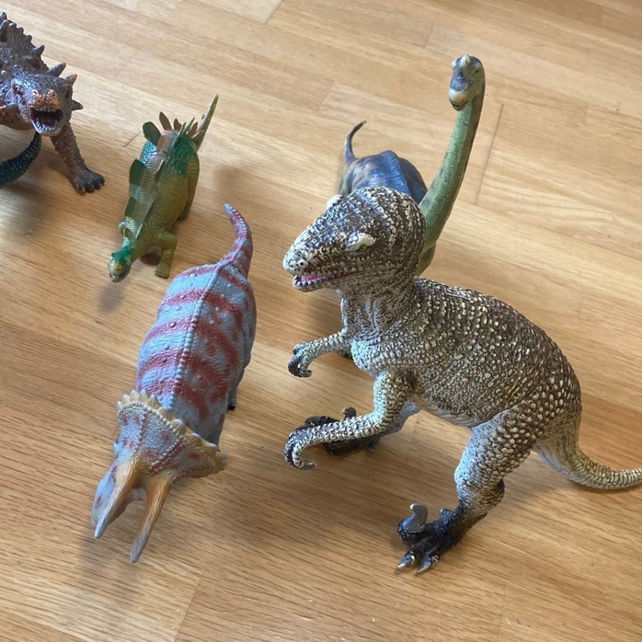 Paket dinosaurier rejäla djur tunga dormei actionfigur british museum