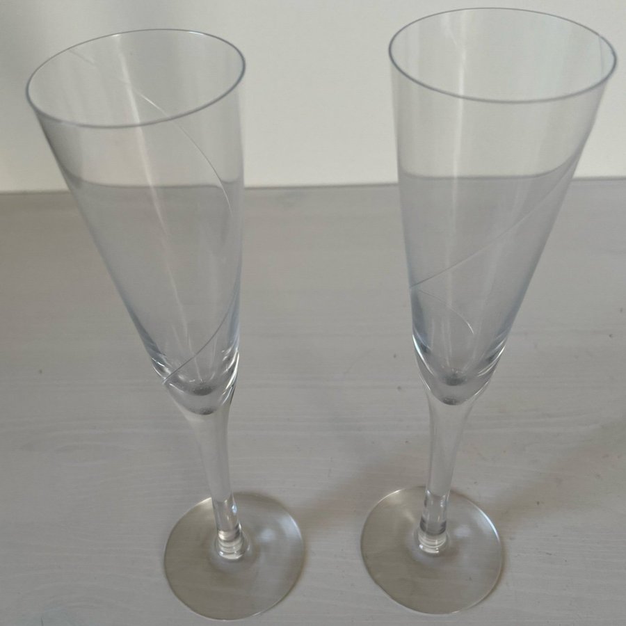 2 st Kosta Boda Line Champagne glas Anna Ehrner