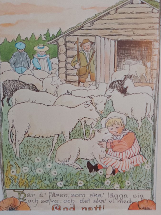 Tavla Elsa Beskow bild inklusive ram