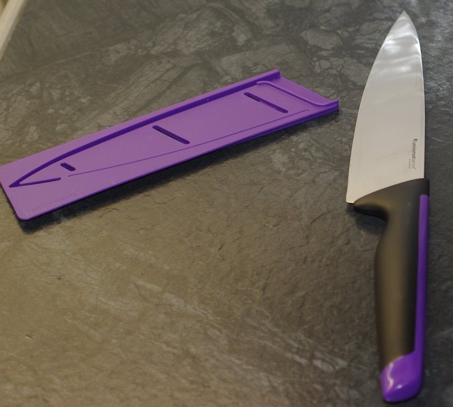 NY U-series Kockkniv från Tupperware lila kock kniv rejäl