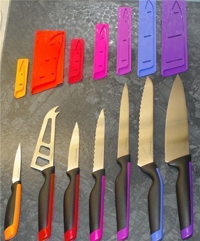 NY U-series Kockkniv från Tupperware lila kock kniv rejäl