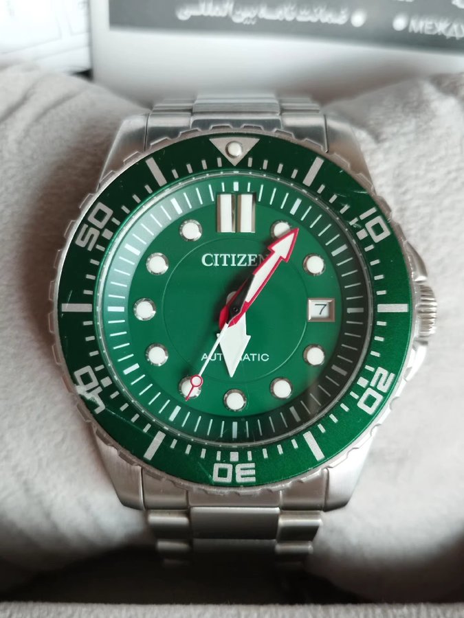 Citizen Automatic Green Dial Mens Watch