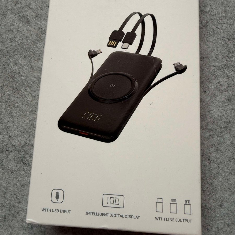 Trådlös Powerbank 10,000mAh (oöppnad)