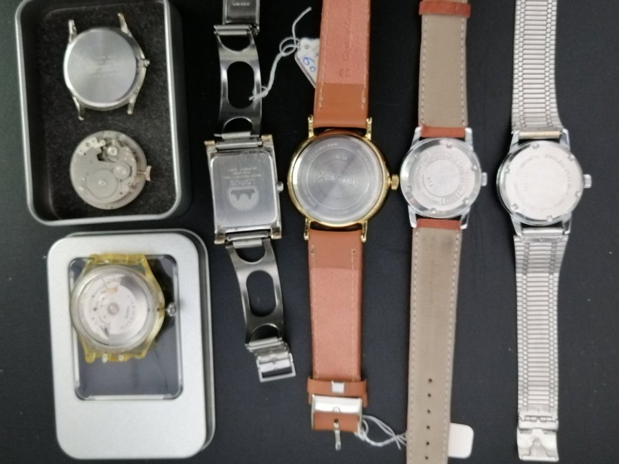 Parti 7 st herr klockor ingår swatch.casio,svea,timex.mm