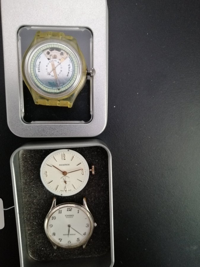 Parti 7 st herr klockor ingår swatch.casio,svea,timex.mm