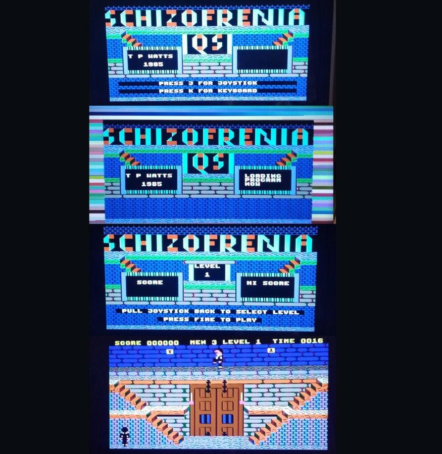 Schizofrenia (Quicksilva) ->TESTAD<- Commodore 64 / C64 Spel