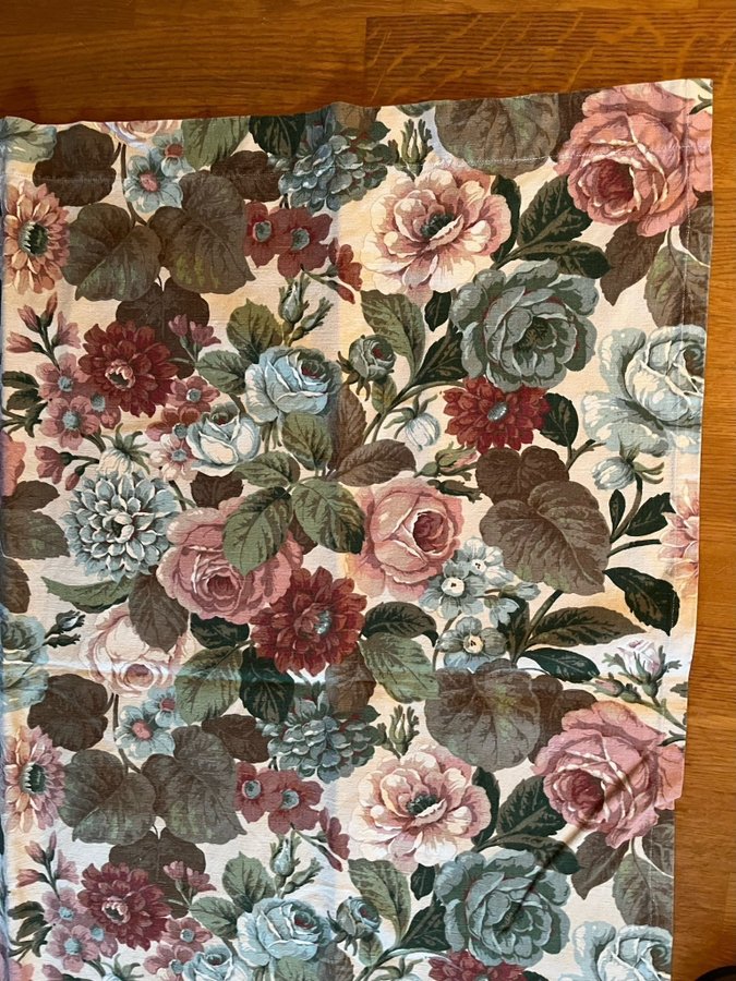 RETRO 1st Ros Rosor MELROSE A Sanderson Fabric 120x190 Tyg Draperi Gardin Kudde