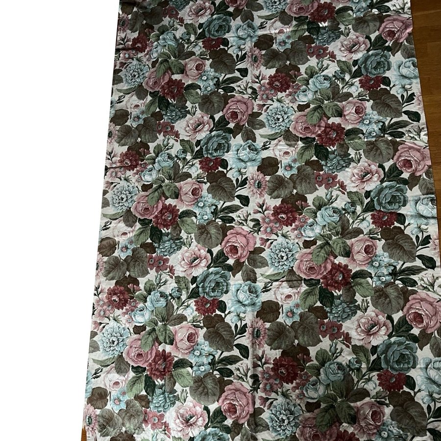 RETRO 1st Ros Rosor MELROSE A Sanderson Fabric 120x190 Tyg Draperi Gardin Kudde