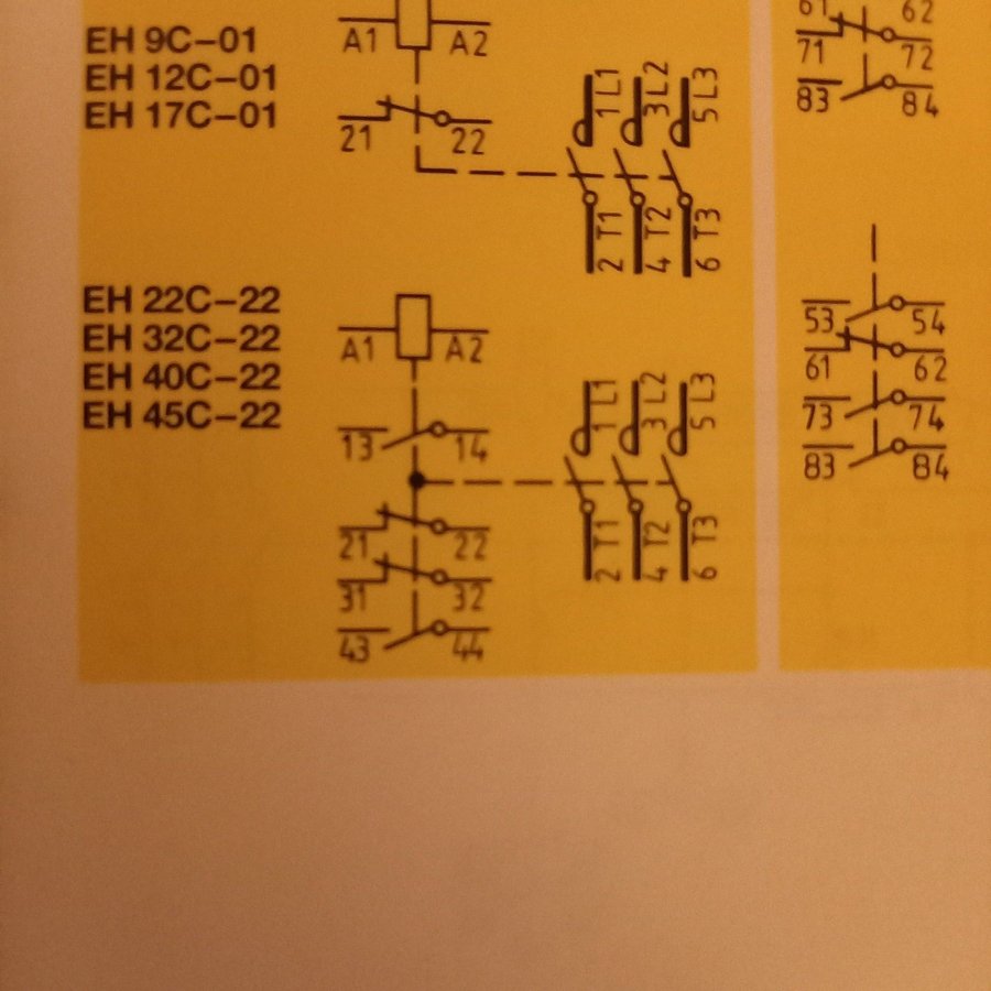2 stycken kontaktorer ASEA EH22C-22 . 110 VDC .