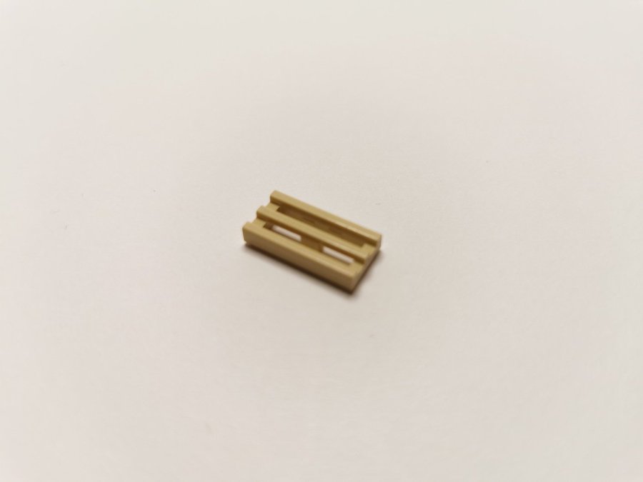 Lego - grill - galler - 1x2 - part 2412 - tan