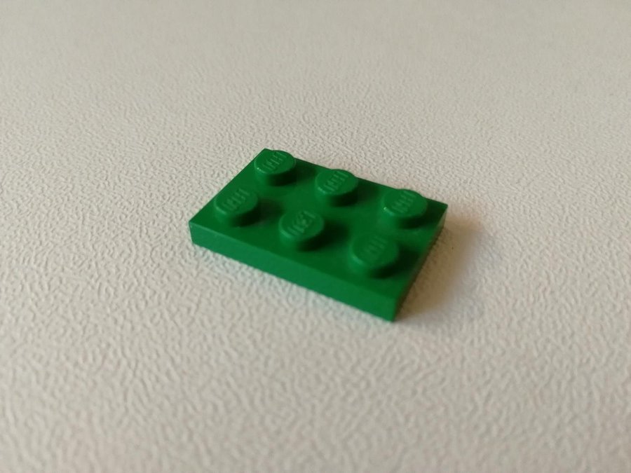 Lego - plate - platt - bas - 2x3 - part 3021 - grön