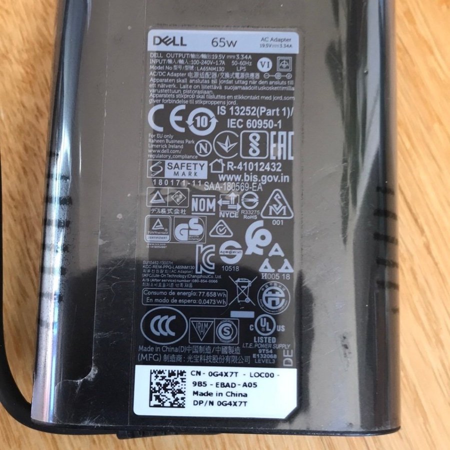 Dell 19.5V/3.33A 65W