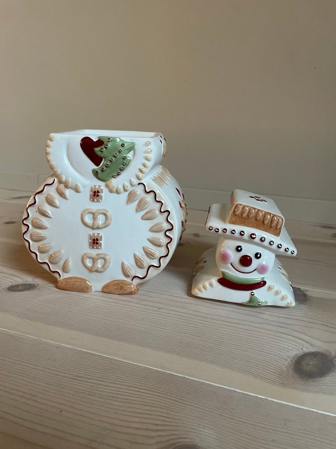 Villeroy  Boch porslin Cookieburk, kakburk, snögubbe