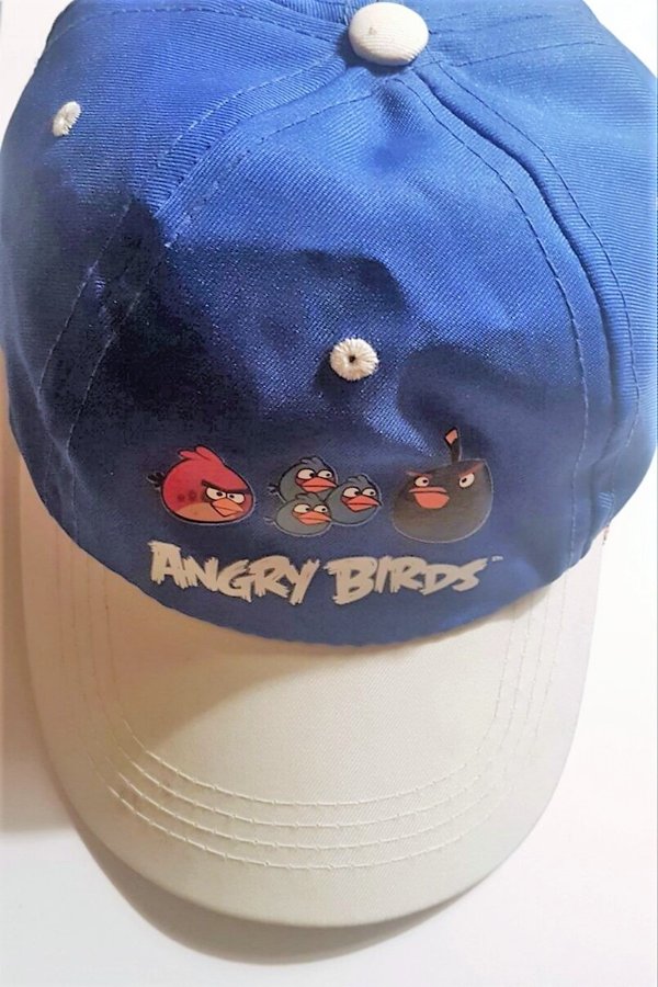 Ny TUFF Blå Keps ANGRY BIRDS Oanvänd superfin Barnkeps Vintage