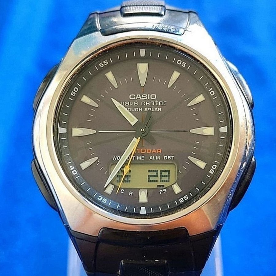 Casio solar world time multi language ana digi illumination from Japan