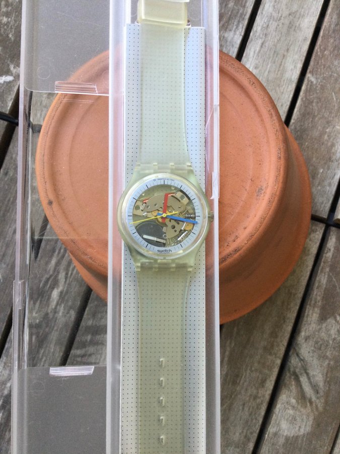 Swatch Jellyfish GK100 Collectors Watch NOS NIB 1985/1986 fr nedlagd butik Fynd