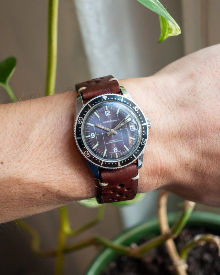 Stjärnan Incabloc 'Super Waterproof' Skindiver Date 17 Jewels