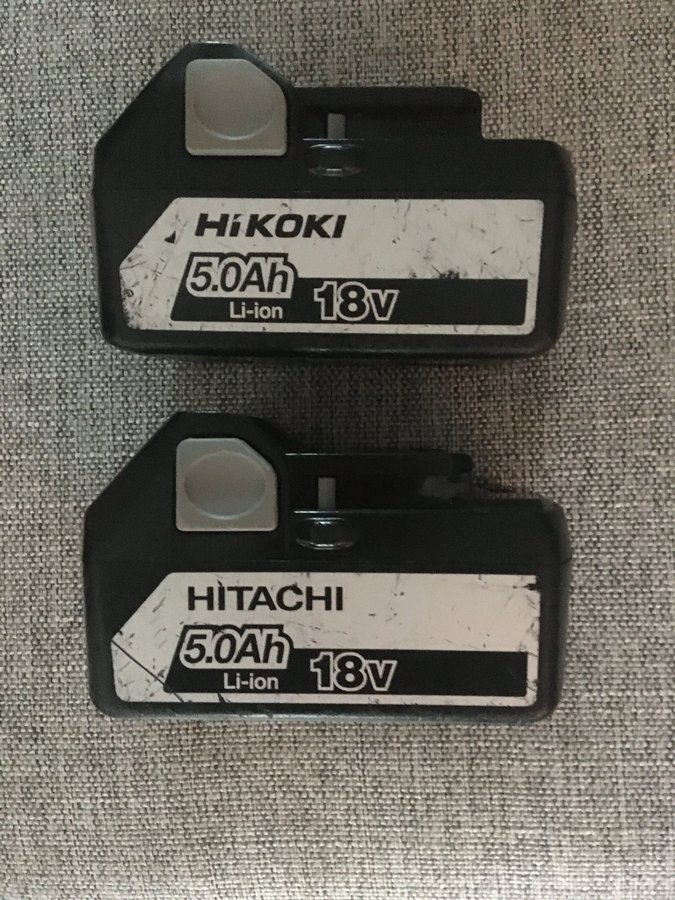 2 st Hikoki/Hitachi 18V 50Ah Batterier