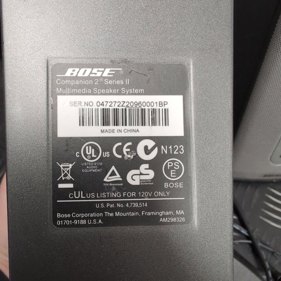 Bose Companion 2 Series II Multimedia Speaker System