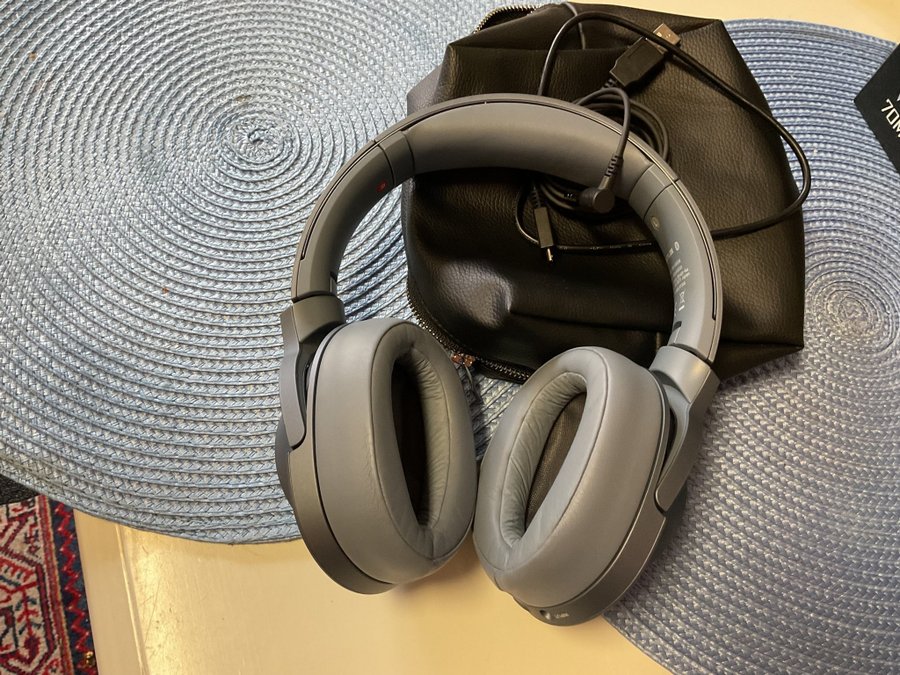 Sony WH-H900N steel blue, blå/grå som nya