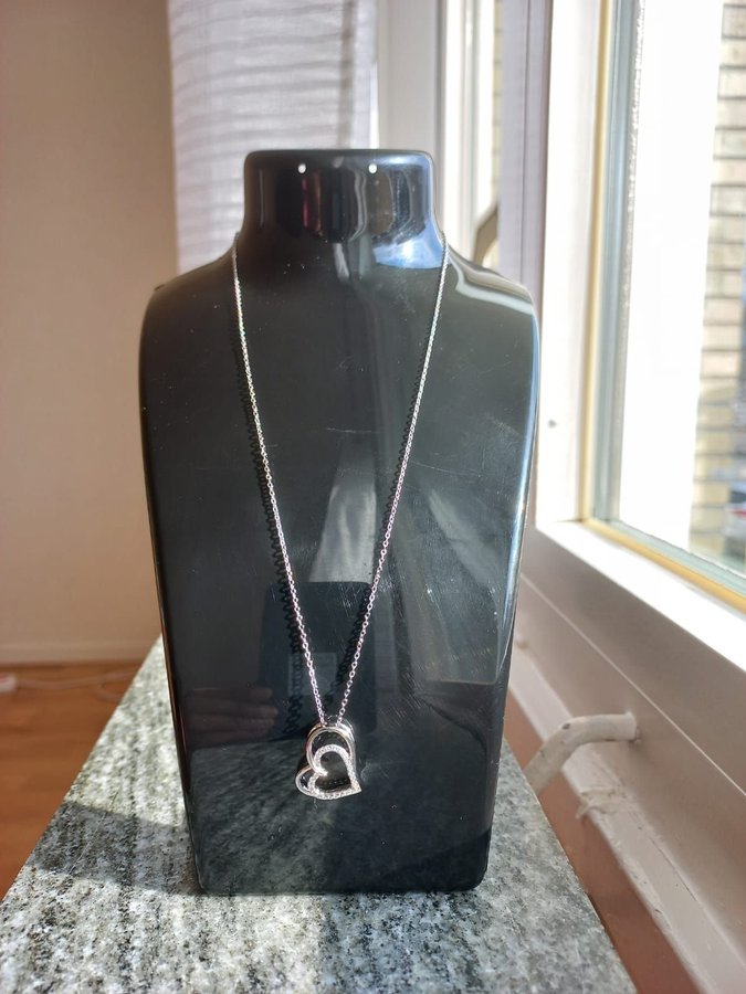 New 925 sterling silver heart pendant chain