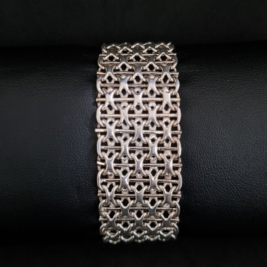 X-Länk Armband i Äkta Silver ,Kraftig,49gram ,GHA,20 CM,23MM