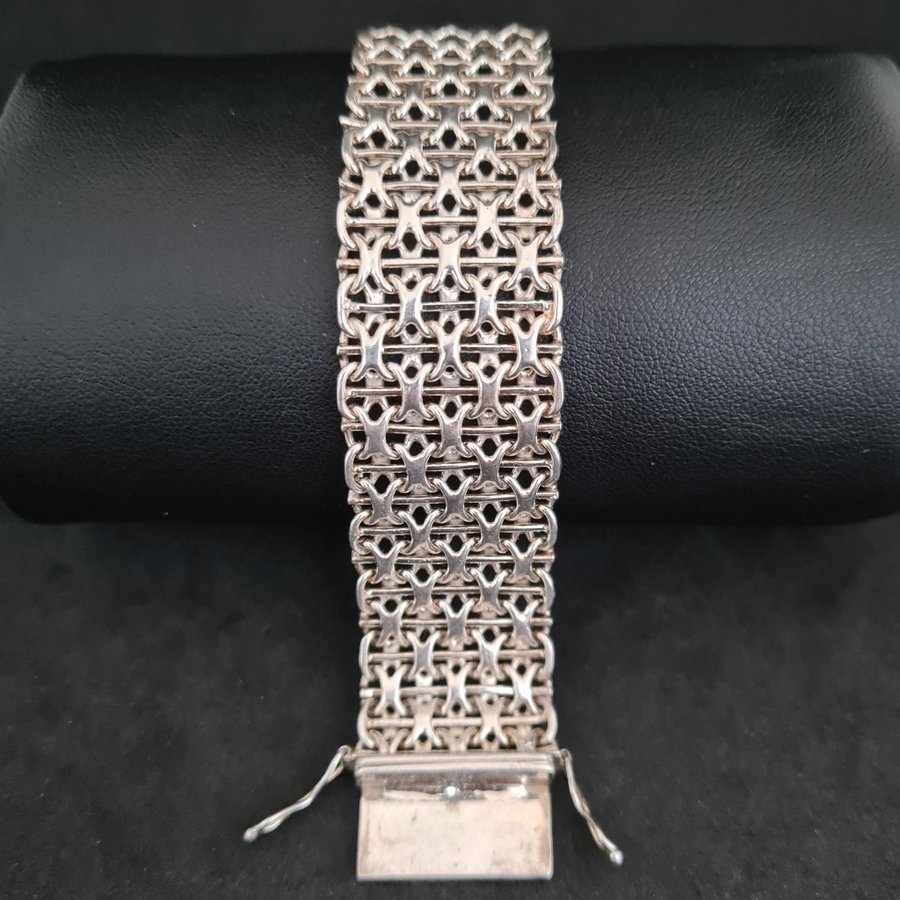 X-Länk Armband i Äkta Silver ,Kraftig,49gram ,GHA,20 CM,23MM