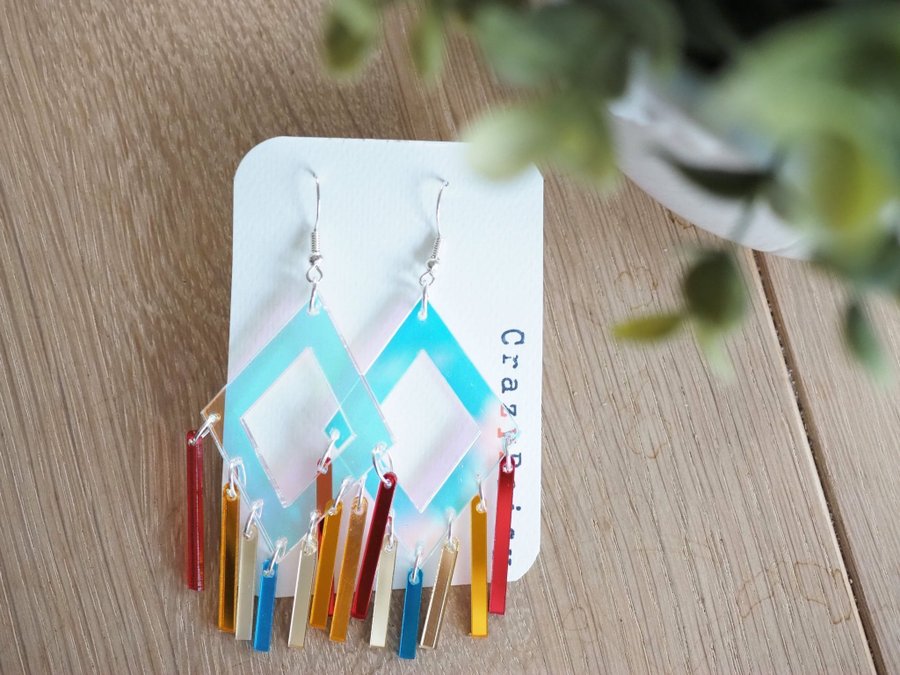 Colourful Reflecting earrings