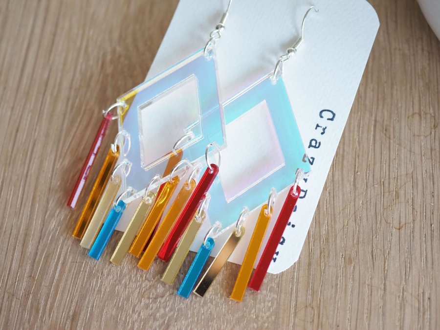 Colourful Reflecting earrings