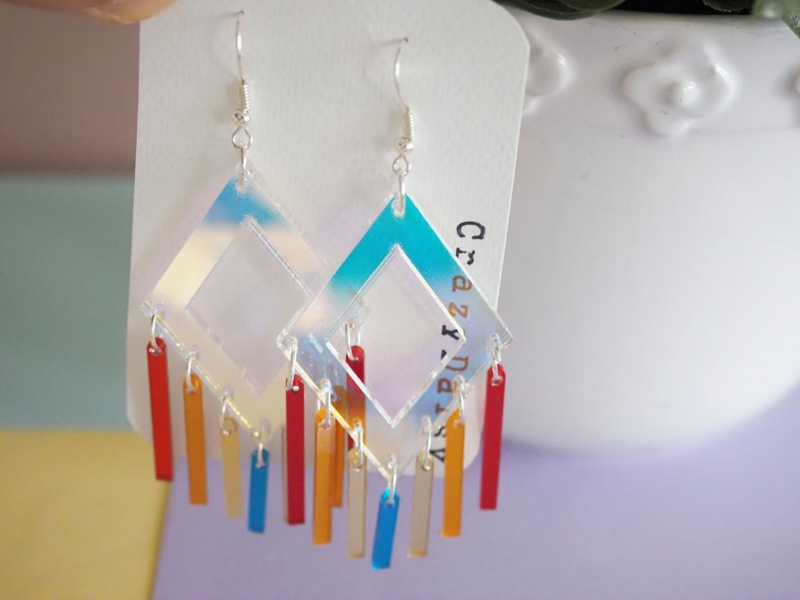 Colourful Reflecting earrings