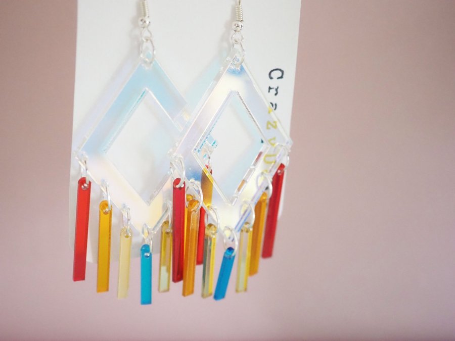 Colourful Reflecting earrings