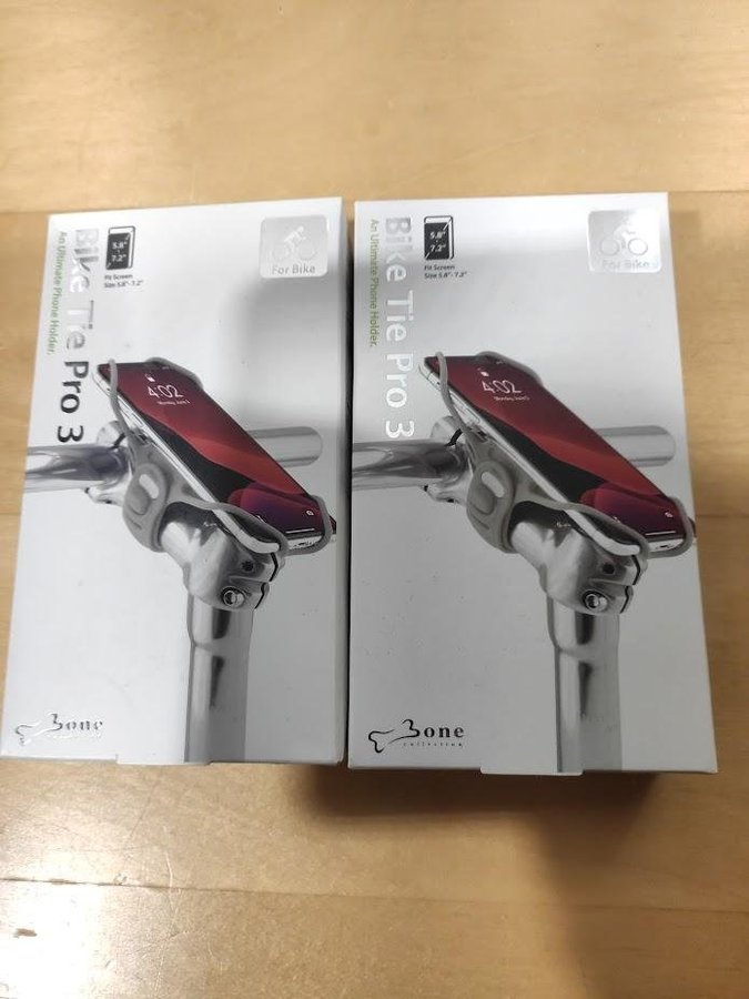 Mobiltelefonhållare Cykel 2-pack BONE