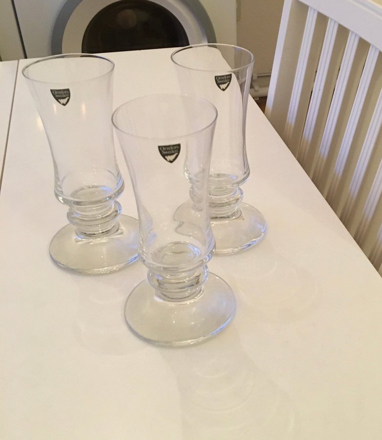 3 fina Orrefors champagneglas