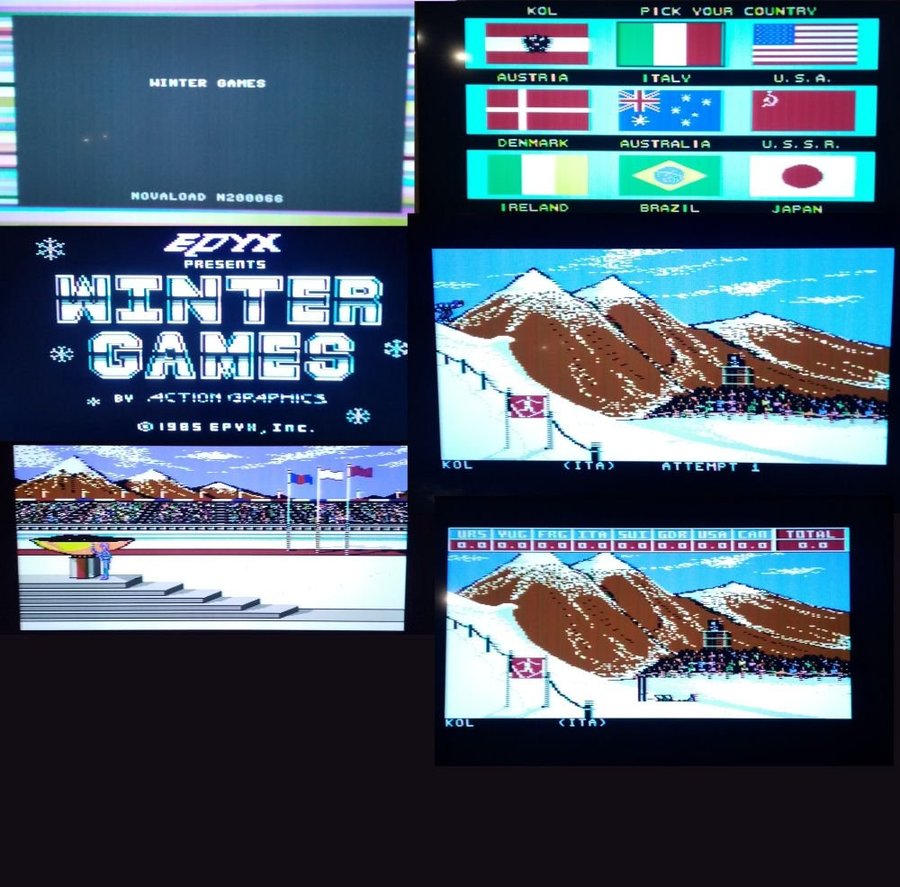 Winter Games (US Gold - Epyx) ->TESTAD<- Commodore 64 / C64 Spel