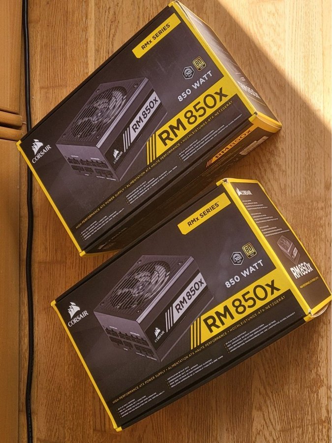 Corsair RM850X 850W 80+ GOLD ZERO FAN  kompakt PSU -MTBF 100000 hours