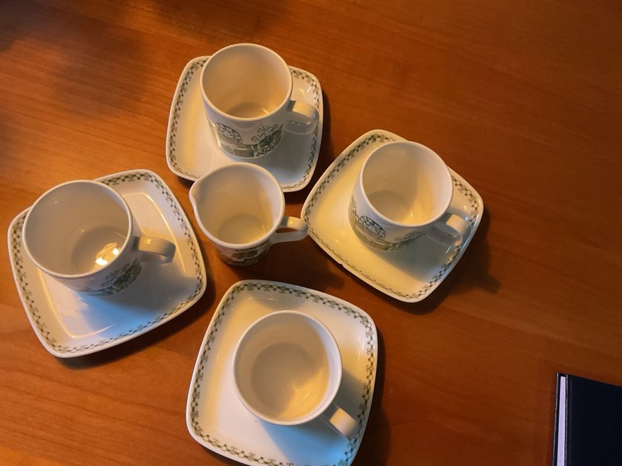 4 kaffekoppar, Turi Design ”Market” grön