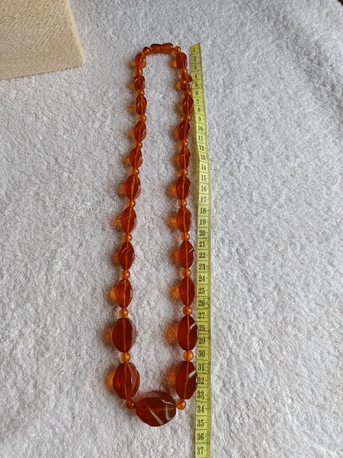 Bärnsten halsband ,gammalt. Antik. Amber. 76gram