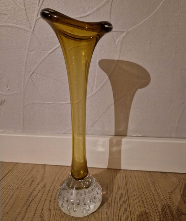 VINTAGE SOMMERSO BUBBELDESIGNAD VAS- BO BORGSTRÖM - ASEDA GLASBRUK - 1960-tal