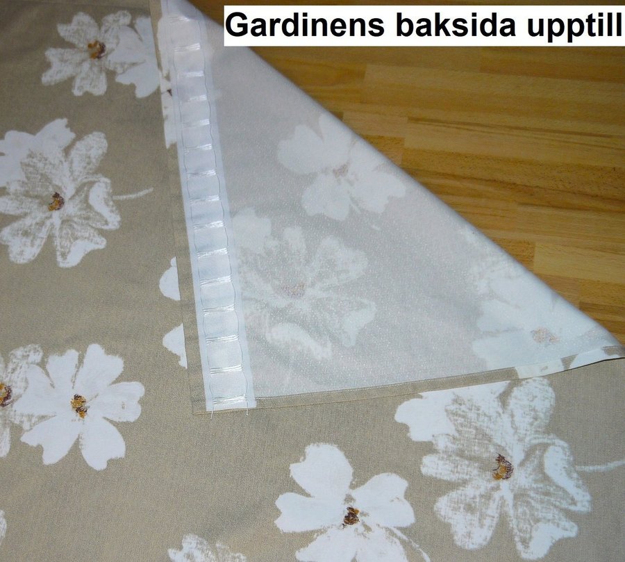 Vintage GARDIN/DRAPERI i Kraftig Jacquard/Brokad - 2,05 x 1,35 m - i Toppskic